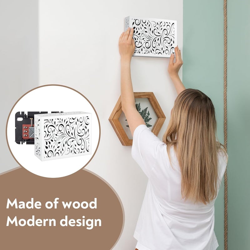 PELSSEL Wooden Doorbell Chime Cover Box Only – Decorative Wall-Mounted Door Bell Cover for Indoor/Outdoor Use – Noise-Reducing, Easy to Install, Universal Fit (standard seize (7.75” x 6” x 2.75”)) - Image 4